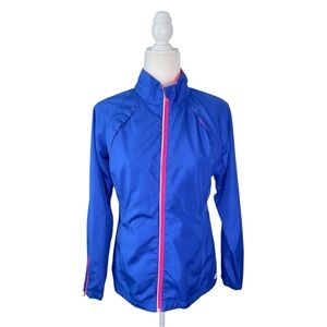 Hind Blue Pink Full Zip Running Jacket Women’s Small Lightweight Windbreaker